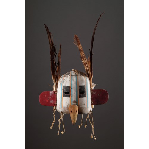 Hopi Kachina helmet shaped dance mask